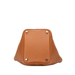 エルメス ピコタンPM ハンドバッグ ゴールド(ブラウン) トリヨンクレマンス レディース HERMES 【中古】