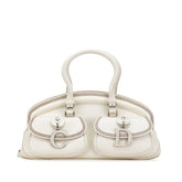 ディオール ハンドバッグ ミニボストンバッグ アイボリー ブラウン レザー レディース Dior 【中古】