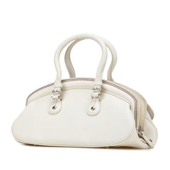 ディオール ハンドバッグ ミニボストンバッグ アイボリー ブラウン レザー レディース Dior 【中古】