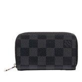 ルイ ヴィトン ダミエ グラフィット ジッピーコインパース コインケース 小銭入れ N63076 ブラック PVC レザー メンズ LOUIS VUITTON 中古