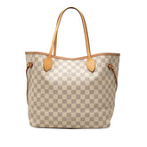 ルイ ヴィトン ダミエ アズール ネヴァーフルMM トートバッグ ショルダーバッグ N41361 アイボリー系 PVC レザー レディース LOUIS VUITTON 【中古】