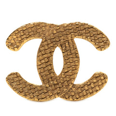 シャネル ココマーク 編み込み ブローチ ゴールド メッキ レディース CHANEL 【中古】
