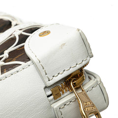 ルイ ヴィトン ×NBA モノグラム ソフトトランク フォーンボックス 斜め掛け ショルダーバッグ ボディバッグ M80102 ホワイト ブラウン PVC レザー レディース LOUIS VUITTON 【中古】