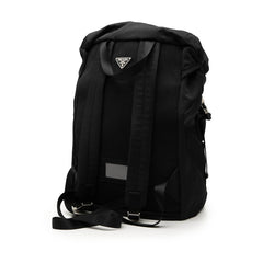 プラダ 三角ロゴプレート リュック バックパック ブラック ナイロン レディース PRADA 【中古】
