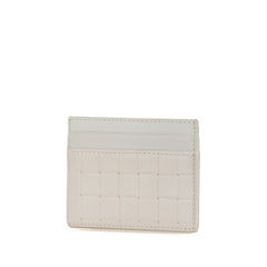 ボッテガヴェネタ イントレチャート カードケース ホワイト レザー レディース BOTTEGAVENETA 【中古】
