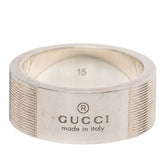 グッチ ロゴ リング 指輪 #15 SV925 シルバー メンズ GUCCI 中古