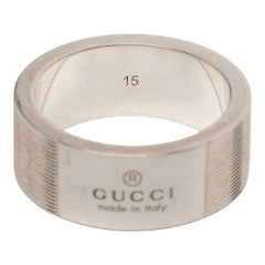 グッチ ロゴ リング 指輪 #15 SV925 シルバー メンズ GUCCI 中古