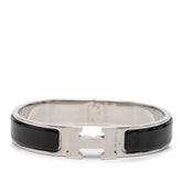 エルメス クリック エナメルブレスレット シルバー ブラック メタル レディース HERMES 【中古】