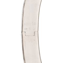 エルメス クリック エナメルブレスレット シルバー ブラック メタル レディース HERMES 【中古】