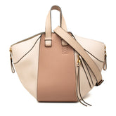 ロエベ アナグラム ハンモック ハンドバッグ 2WAY ショルダーバッグ ピンクベージュ レザー レディース LOEWE 【中古】