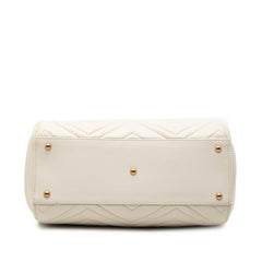 グッチ GGマーモント ハンドバッグ ショルダーバッグ 2WAY 448054 ホワイト レザー レディース GUCCI 【中古】