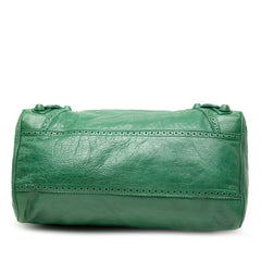 バレンシアガ ジャイアント ヴェロ ハンドバッグ グリーン レザー レディース BALENCIAGA 【中古】