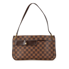ルイ ヴィトン ダミエ オーバーニュ ショルダーバッグ N51129 ブラウン PVC レザー レディース LOUIS VUITTON 中古