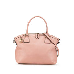 グッチ インターロッキングG ハンドバッグ ショルダーバッグ 2WAY 449651 ピンク レザー レディース GUCCI 【中古】