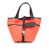 エルメス ピコタンロック カーゴPM ハンドバッグ ローズテキサス ルージュセリエ シルバー金具 ヴォースイフト トワルゴエラン レディース HERMES 【中古】