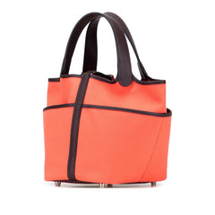 エルメス ピコタンロック カーゴPM ハンドバッグ ローズテキサス ルージュセリエ シルバー金具 ヴォースイフト トワルゴエラン レディース HERMES 【中古】