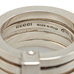 グッチ リング 指輪 4連 SV925 シルバー レディース GUCCI 【中古】