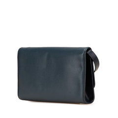 グッチ 斜め掛け ショルダーバッグ ブルー レザー レディース GUCCI 【中古】