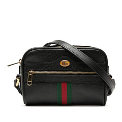 グッチ オフィディア シェリーライン 斜め掛け ショルダーバッグ 517350 ブラック マルチカラー レザー レディース GUCCI 【中古】