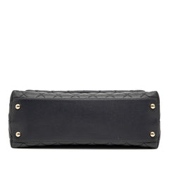 シャネル マトラッセ ココマーク ハンドバッグ ショルダーバッグ 2WAY ネイビー キャビアスキン レディース CHANEL 【中古】