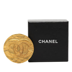 シャネル ココマーク ラウンド ヴィンテージ ブローチ 94A ゴールド メッキ レディース CHANEL 中古
