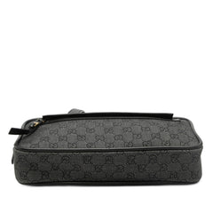 グッチ GGキャンバス ハンドバッグ 92729 ブラック キャンバス レザー レディース GUCCI 【中古】