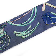 エルメス ツイリー LES VOITURES A TRANSFORMATION 折畳式幌の馬車 スカーフ ピンク マルチカラー シルク レディース HERMES 【中古】