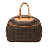 ルイ ヴィトン モノグラム ドーヴィル ハンドバッグ M47270 ブラウン PVC レザー レディース LOUIS VUITTON 【中古】