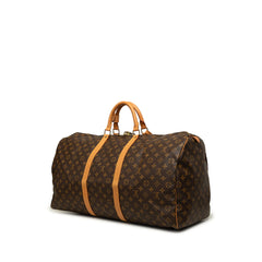ルイ ヴィトン モノグラム キーポル60 ボストンバッグ トラベルバッグ M41422 ブラウン PVC レザー レディース LOUIS VUITTON 中古