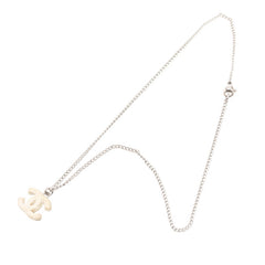 シャネル ココマーク ネックレス シルバー ホワイト メタル 珊瑚 レディース CHANEL 【中古】