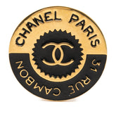 シャネル ココマーク 31 RUE CAMBON PARIS ブローチ ゴールド ブラック メッキ レディース CHANEL 【中古】