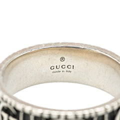 グッチ ダブルG リング 指輪 #23 シルバー SV925 シルバー メンズ GUCCI 【中古】