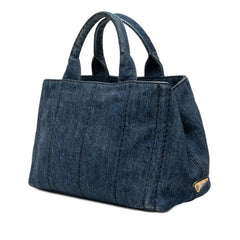 プラダ カナパ ハンドバッグ ショルダーバッグ 2WAY B2439G ブルー デニム レディース PRADA 【中古】