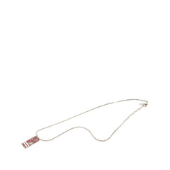 ディオール トロッター プレート ネックレス シルバー レッド メタル レディース Dior 【中古】