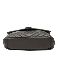 サンローラン YSL モノグラム カレッジ ミディアム キルティング ハンドバッグ ショルダーバッグ 2WAY 428056 グレー レザー レディース SAINT LAURENT 【中古】