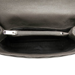 サンローラン YSL モノグラム カレッジ ミディアム キルティング ハンドバッグ ショルダーバッグ 2WAY 428056 グレー レザー レディース SAINT LAURENT 【中古】