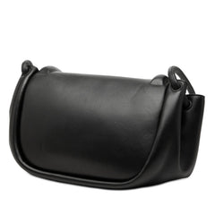 ボッテガヴェネタ ビーク 斜め掛け ショルダーバッグ ブラック レザー レディース BOTTEGAVENETA 【中古】