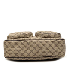 グッチ GGスプリーム 斜め掛け ショルダーバッグ 246881 ベージュ ブラウン PVC レザー レディース GUCCI 【中古】