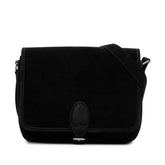 サンローラン YSLロゴ 斜め掛け ショルダーバッグ 688253 ブラック ベロア レザー レディース SAINT LAURENT 中古