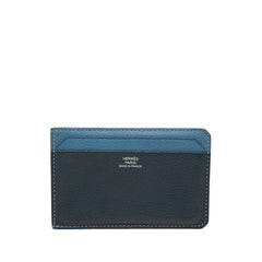 エルメス シティ 4CC カードケース パスケース C刻印 2018 ネイビー ベージュ エバーカラー レディース HERMES 【中古】