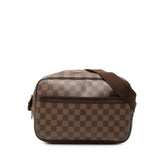 ルイ ヴィトン ダミエ リポーターPM 斜め掛け ショルダーバッグ N45253 ブラウン PVC レザー レディース LOUIS VUITTON 中古