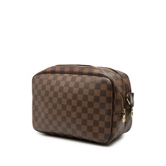 ルイ ヴィトン ダミエ リポーターPM 斜め掛け ショルダーバッグ N45253 ブラウン PVC レザー レディース LOUIS VUITTON 中古