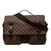 ルイ ヴィトン ダミエ ブロードウェイ ハンドバッグ ショルダーバッグ 2WAY N42270 ブラウン PVC レザー メンズ LOUIS VUITTON 中古