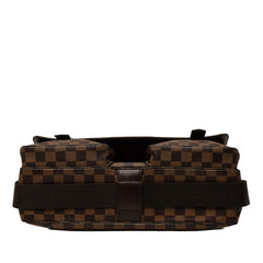 ルイ ヴィトン ダミエ ブロードウェイ ハンドバッグ ショルダーバッグ 2WAY N42270 ブラウン PVC レザー メンズ LOUIS VUITTON 中古