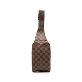 ルイ ヴィトン ダミエ ジェロニモス 旧型 ボディバッグ ウエストバッグ N51994 ブラウン PVC レザー メンズ LOUIS VUITTON 【中古】