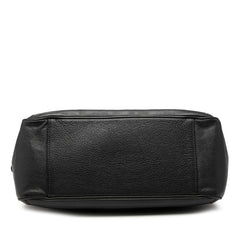 サルヴァトーレフェラガモ ダブルガンチーニ チェーン ショルダーバッグ ブラック レザー レディース Salvatore Ferragamo 【中古】