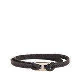 エルメス ティレット ブレスレット ブラック レザー レディース HERMES 【中古】