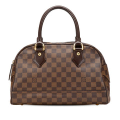 ルイ ヴィトン ダミエ ドゥオモ ハンドバッグ N60008 ブラウン PVC レザー レディース LOUIS VUITTON 【中古】