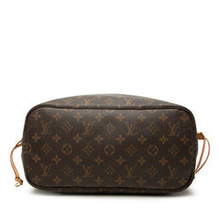 ルイ ヴィトン モノグラム ネヴァーフルMM ショルダーバッグ トートバッグ M40156 ブラウン PVC レザー レディース LOUIS VUITTON 【中古】