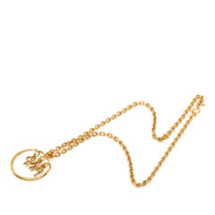シャネル ロゴ ネックレス ゴールド メッキ レディース CHANEL 【中古】